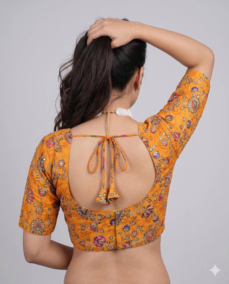 Festive wear sweetheart neck blouse