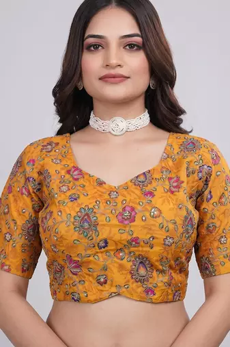 Festive wear sweetheart neck blouse