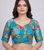 Ready to wear embroidered saree blouse