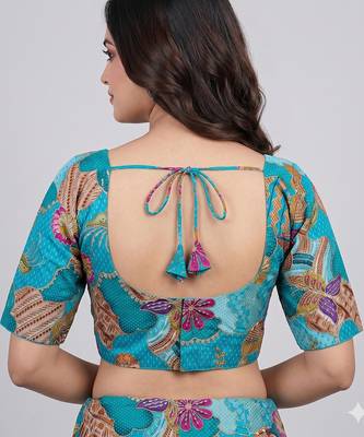 Ready to wear embroidered saree blouse 3
