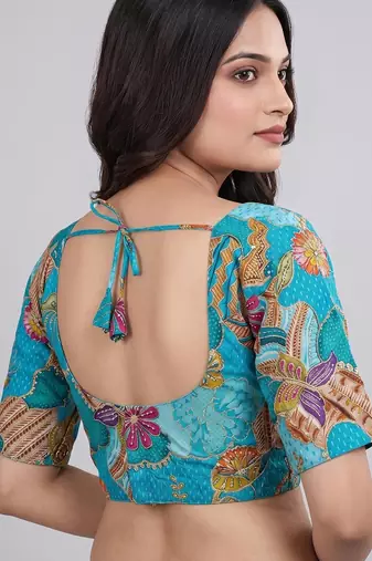Ready to wear embroidered saree blouse