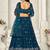 Embroidered Sequinned Semi-Stitched Lehenga & Unstitched Blouse With Dupatta