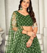 Women Embroidered Semi-Stitched Lehenga & Unstitched Blouse with Dupatta