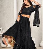 Women Embroidered Semi-Stitched Lehenga & Unstitched Blouse With Dupatta