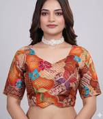 Designer padded blouse with embroidery work