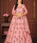 Women Embroidered Semi-Stitched Lehenga & Unstitched Blouse With Dupatta