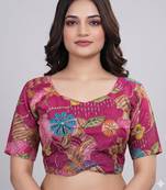Traditional embroidered blouse for saree