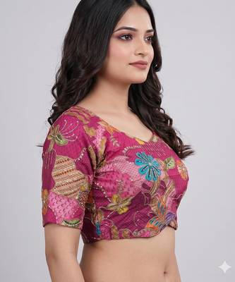 Traditional embroidered blouse for saree 2