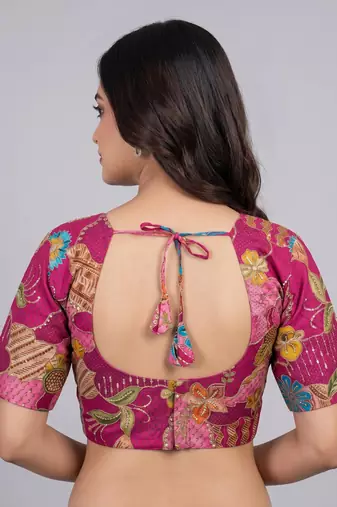 Traditional embroidered blouse for saree