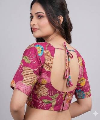 Traditional embroidered blouse for saree 4