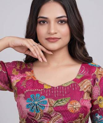 Traditional embroidered blouse for saree 5