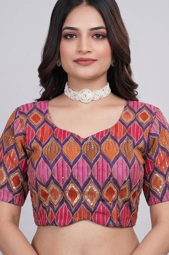 Stylish wedding special embroidered blouse