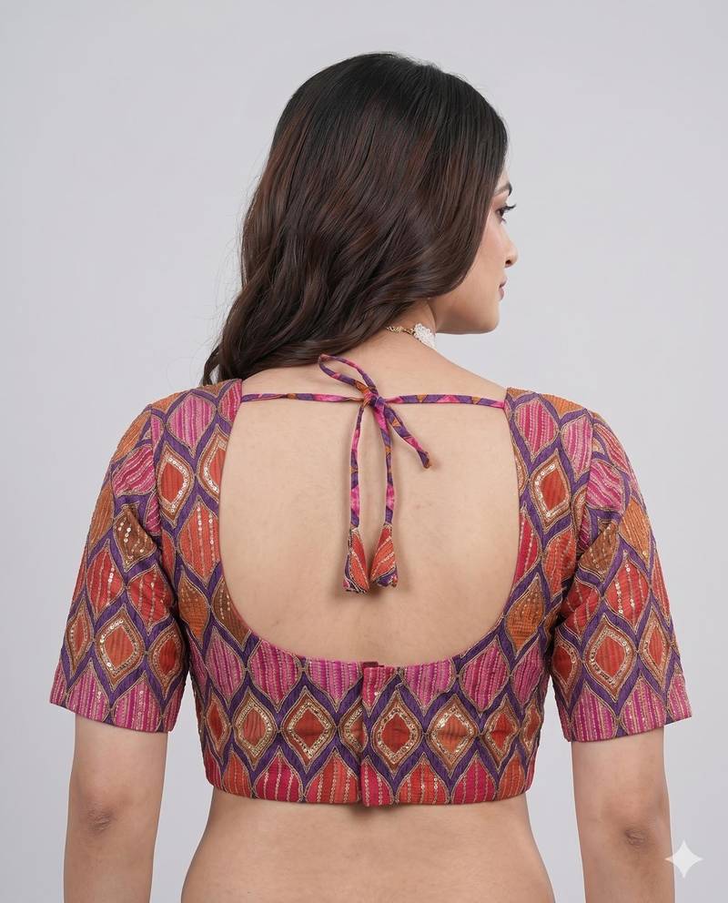 Stylish wedding special embroidered blouse