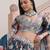 Printed Sequinned Semi-Stitched Lehenga & Unstitched Blouse With Dupatta