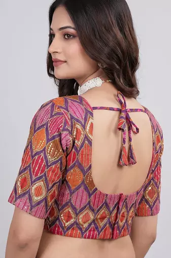 Stylish wedding special embroidered blouse