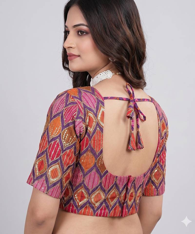 Stylish wedding special embroidered blouse