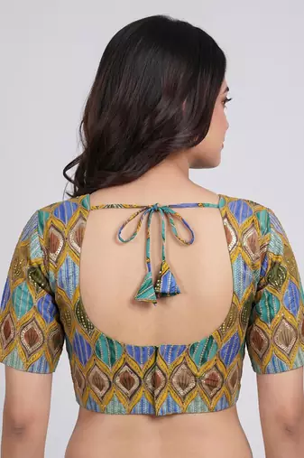 Party wear embroidered readymade blouse