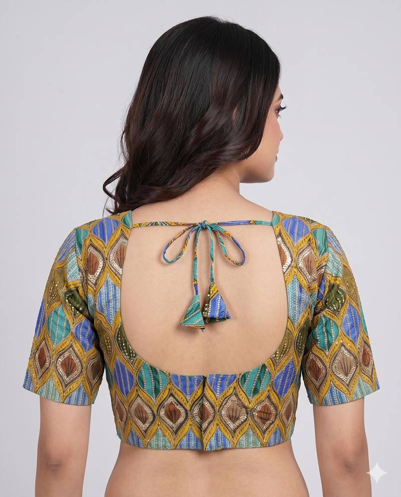 Party wear embroidered readymade blouse