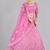 Embroidered Thread Work Semi-Stitched Net Lehenga & Blouse With Dupatta