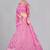 Embroidered Thread Work Semi-Stitched Net Lehenga & Blouse With Dupatta