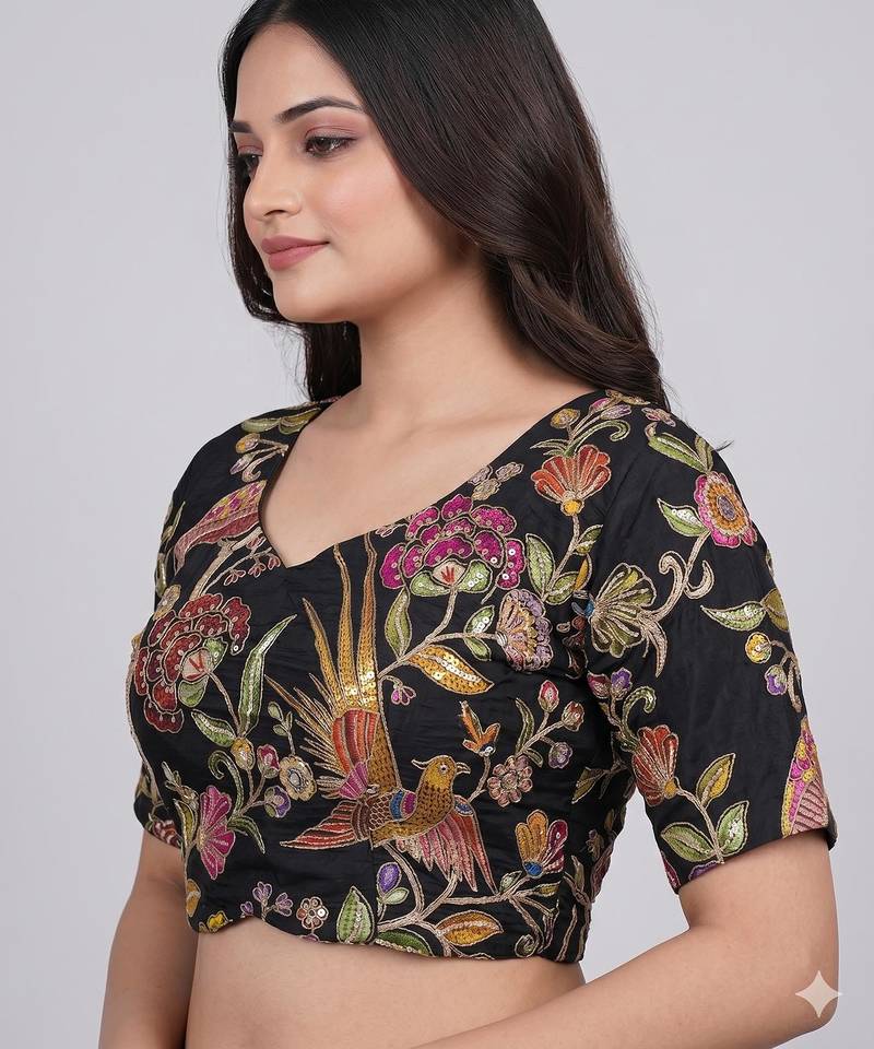 Latest designer saree blouse for women