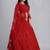 Embroidered Thread Work Semi-Stitched Net Lehenga & Blouse With Dupatta