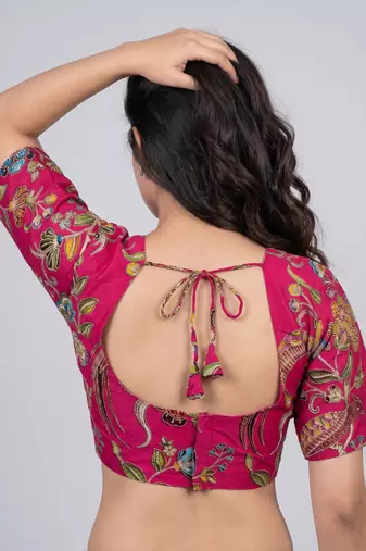pink color embroidered blouse 36 to 42