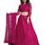 Embroidered Thread Work Semi-Stitched Net Lehenga & Blouse With Dupatta