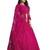 Embroidered Thread Work Semi-Stitched Net Lehenga & Blouse With Dupatta