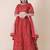 Embroidered Thread Work Semi-Stitched Lehenga & Blouse With Dupatta