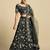Embroidered Thread Work Semi-Stitched Lehenga & Unstitched Blouse With Dupatta