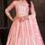 Embroidered Thread Work Semi-Stitched Lehenga & Unstitched Blouse With Dupatta