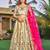 Embroidered Satin Semi-Stitched Lehenga & Unstitched Blouse With Dupatta