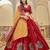 Floral Embroidered Semi-Stitched Lehenga & Unstitched Blouse With Dupatta
