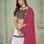 Embroidered Thread Work Semi-Stitched Lehenga & Unstitched Blouse With Dupatta