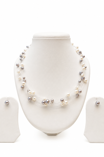 Real pearls designer necklace set