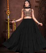 Floral Embroidered Semi-Stitched Lehenga & Unstitched Blouse With Dupatta