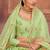 Embroidered Thread Work Semi-Stitched Lehenga & Unstitched Blouse With Dupatta
