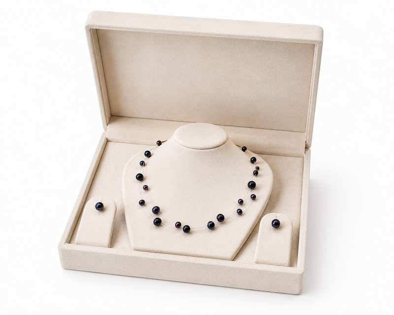 Real pearls designer necklace set
