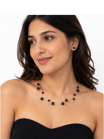 Real pearls designer necklace set 1