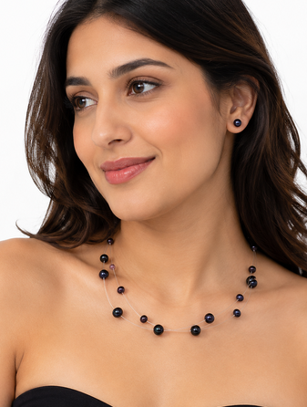 Real pearls designer necklace set