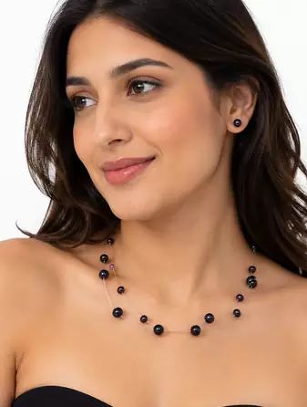 Real pearls designer necklace set