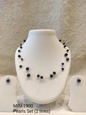 Real pearls designer necklace set 4