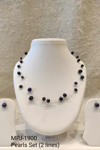 Real pearls designer necklace set