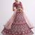 Maroon Cording Thread Sequins Embroidered With Zari Work Net Semi Stitched Party Wear Wedding Bridal Lehenga Choli