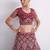 Maroon Cording Thread Sequins Embroidered With Zari Work Net Semi Stitched Party Wear Wedding Bridal Lehenga Choli