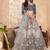 Teal Blue Soft Silk Sequins embroidery Work A Line Lehenga With Zarkan work Partywear Lehenga For Bridal & Siders