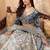 Teal Blue Soft Silk Sequins embroidery Work A Line Lehenga With Zarkan work Partywear Lehenga For Bridal & Siders