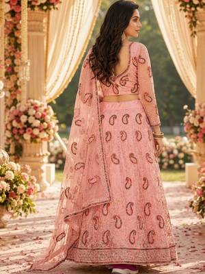Embroidered Ready to Wear Lehenga & Unstitched Blouse With Dupatta 3