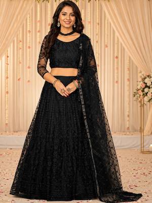 Embroidered Ready to Wear Lehenga & Unstitched Blouse With Dupatta 1